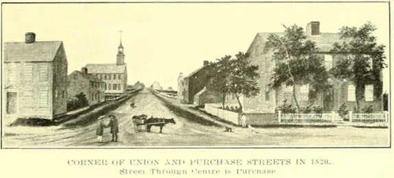 1774 scene - Union and Purchase Streets - New BEdford - www.whalingCity.net