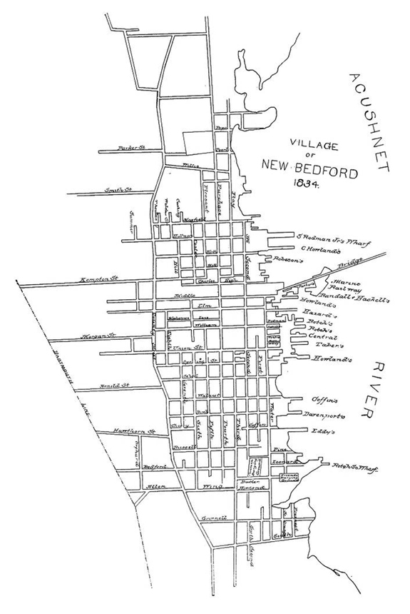 1834 Map of New Bedford, Ma. - www.WhalingCity.net