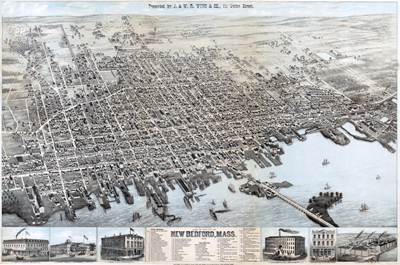 1876 Map of new BEdford with detail - www.WhalingCity.net