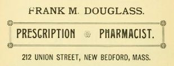 1897 Ad for F.M.Douglass Drug Store - www.WhalingCity.net