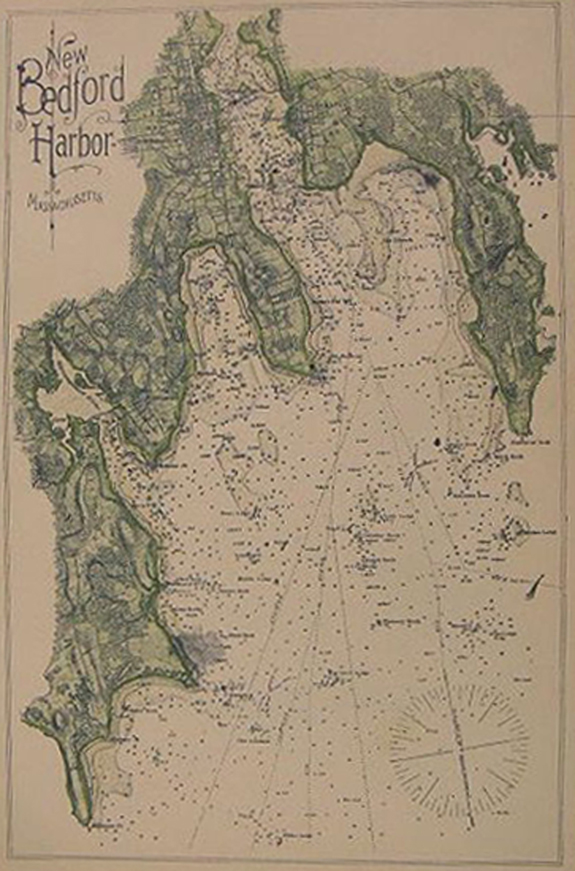 1900 Chart of New Bedford Harbor - www.WhalingCity.net