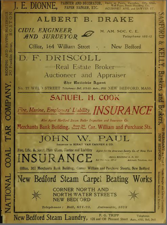 1904 New Bedfird, Massachusetts Directory - www.WhalingCity.net