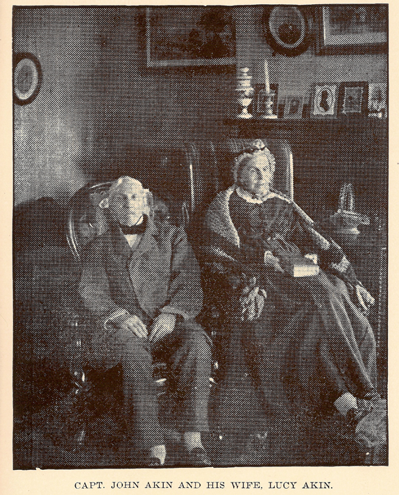 Captain John Akin and his wife Lucy Akin 1800's - www.WhalingCity.net