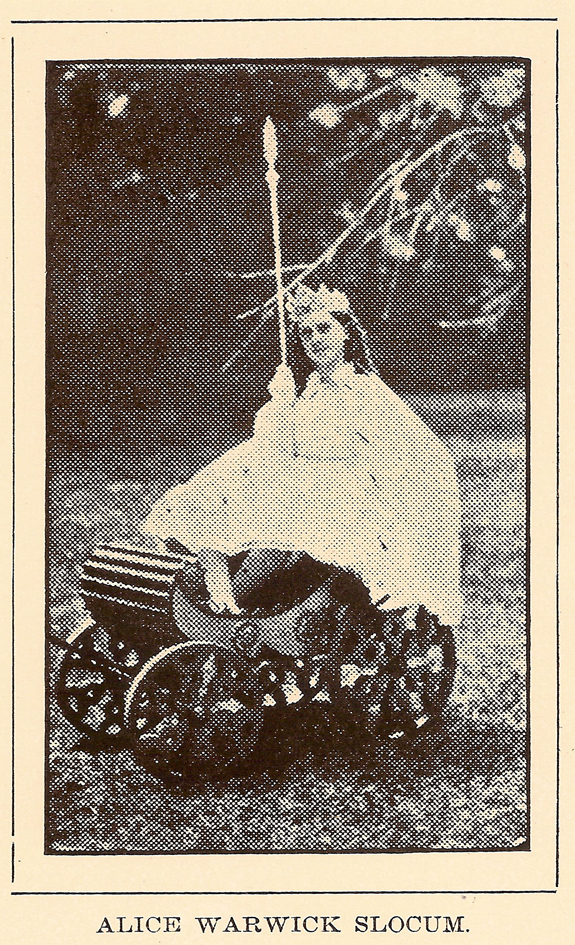 Alice Warwick Slocum in costume - 1800's - www.WhalingCity.net