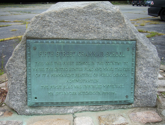 Fifth Street School Plaque - New Bedford, Ma - www.WhalingCity.net